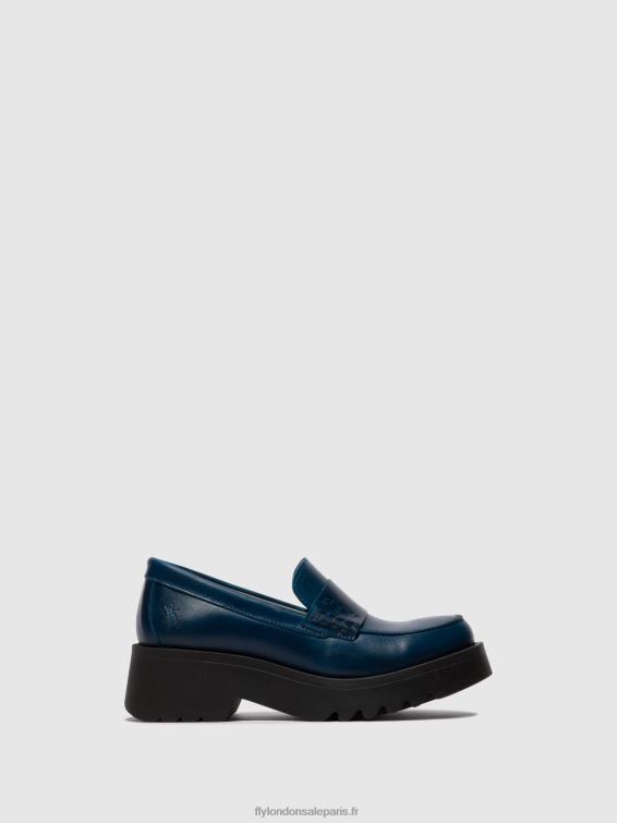 mocassins chaussures maus791 femmes 0N8R675 bleu royal Fly London