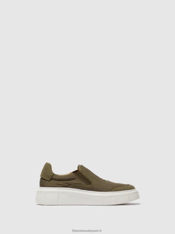 baskets à enfiler elin509 femmes 0N8R753 kaki Fly London