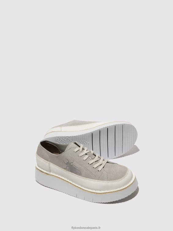 baskets à lacets cuda099 femmes 0N8R723 blanc cassé/nuage Fly London