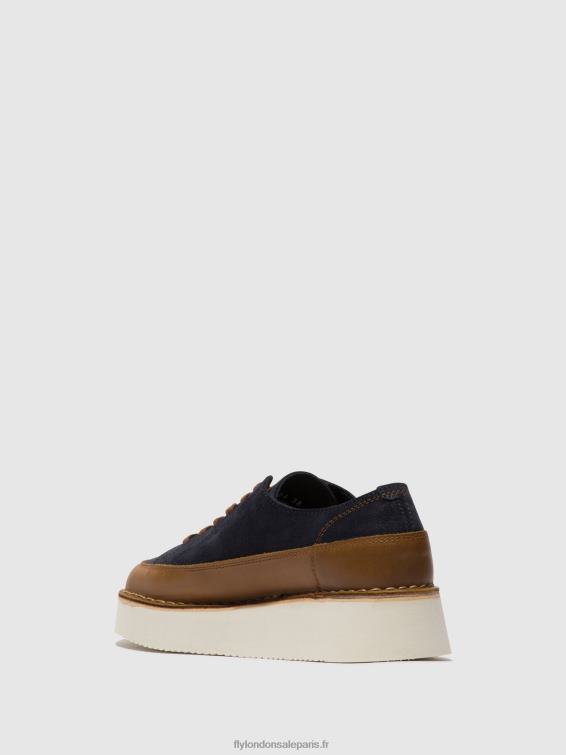 baskets à lacets cuda099 femmes 0N8R725 camel/marine Fly London