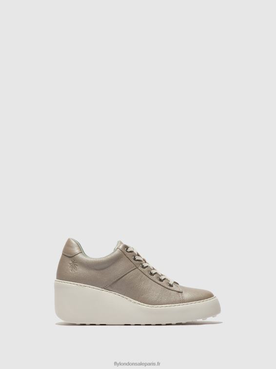 baskets à lacets delf580 femmes 0N8R720 argent Fly London