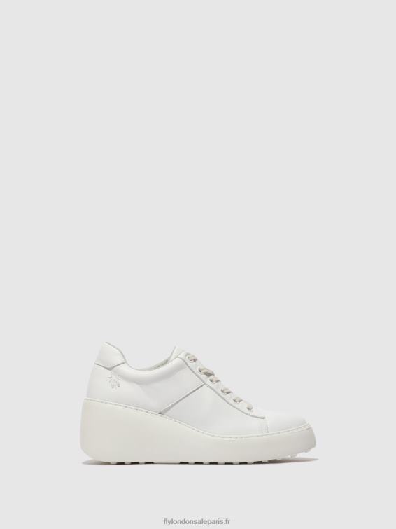 baskets à lacets delf580 femmes 0N8R721 blanc Fly London