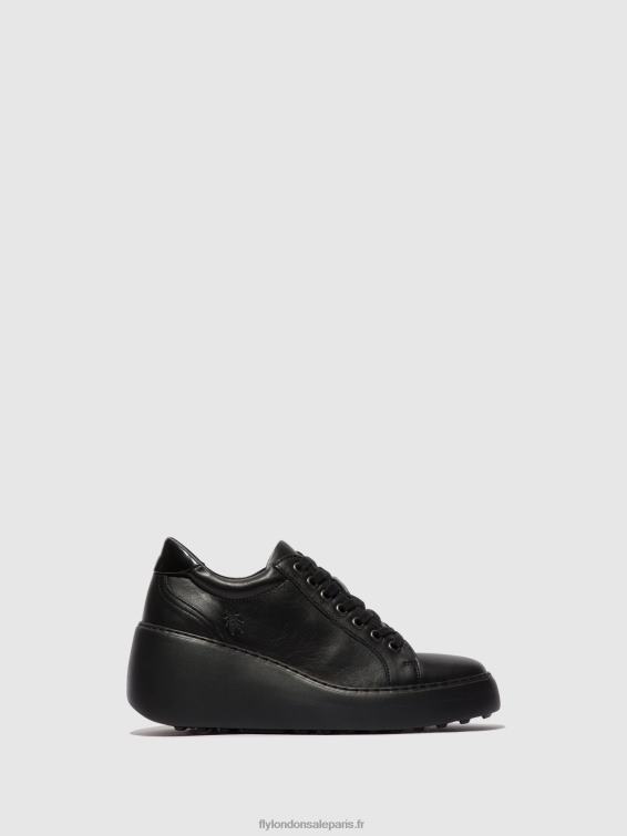 baskets à lacets dile450 femmes 0N8R737 noir (semelle noire) Fly London