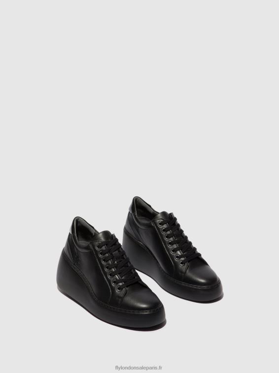 baskets à lacets dile450 femmes 0N8R737 noir (semelle noire) Fly London