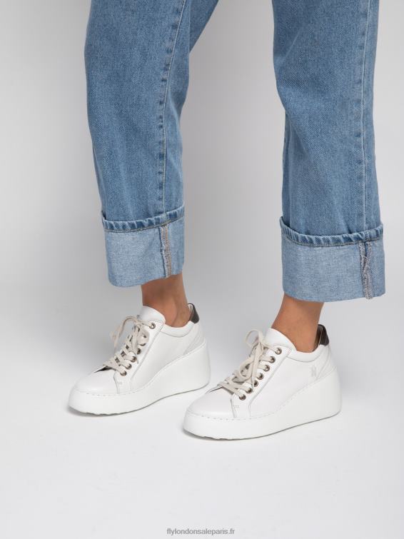 baskets à lacets dile450 femmes 0N8R768 brito blanc Fly London