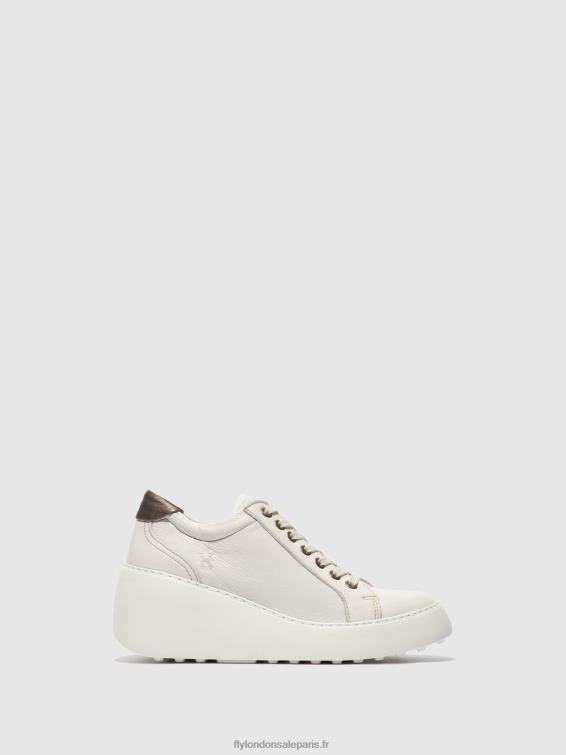 baskets à lacets dile450 femmes 0N8R768 brito blanc Fly London