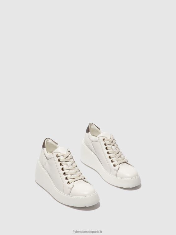 baskets à lacets dile450 femmes 0N8R768 brito blanc Fly London