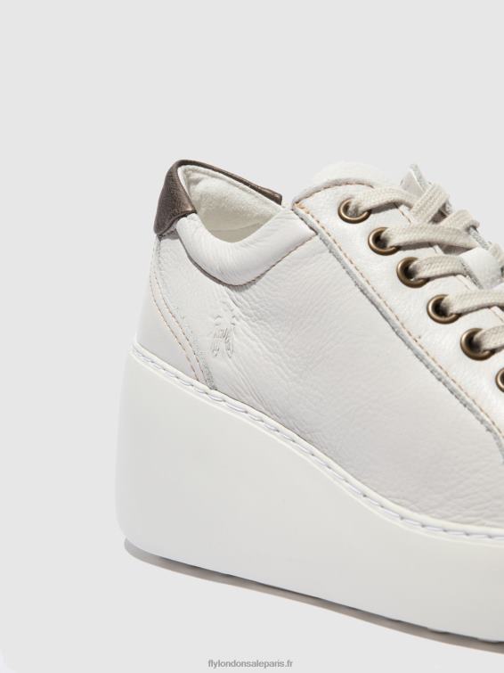 baskets à lacets dile450 femmes 0N8R768 brito blanc Fly London