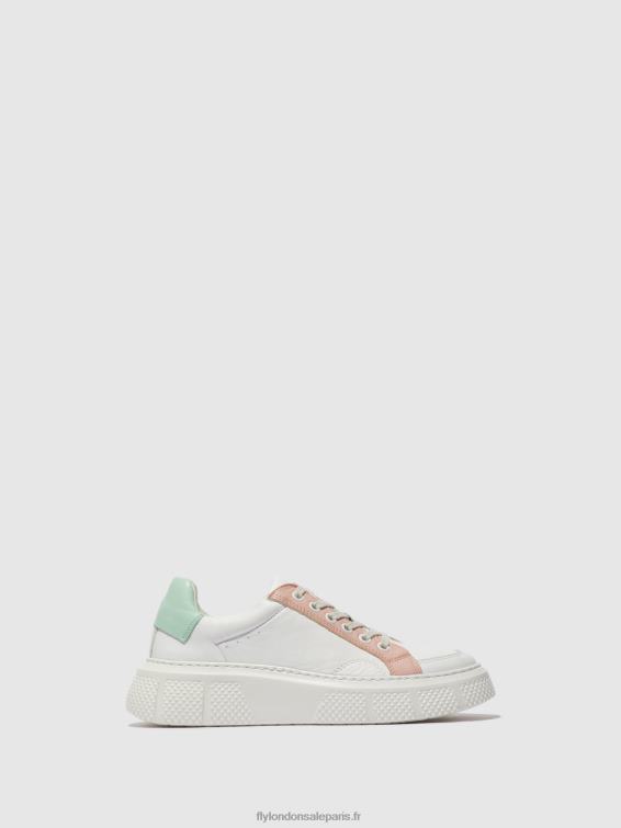 baskets à lacets emmy510 femmes 0N8R758 blanc/nude/mynt Fly London