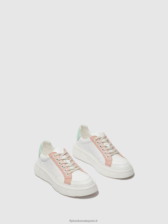 baskets à lacets emmy510 femmes 0N8R758 blanc/nude/mynt Fly London