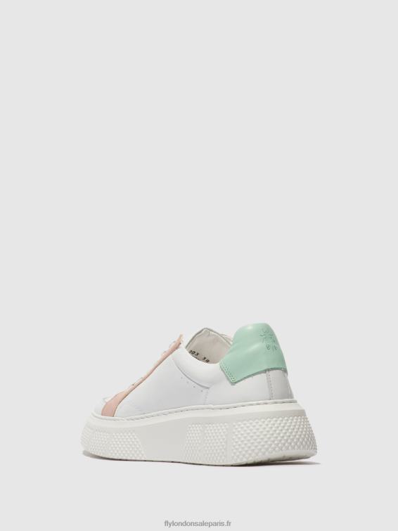 baskets à lacets emmy510 femmes 0N8R758 blanc/nude/mynt Fly London