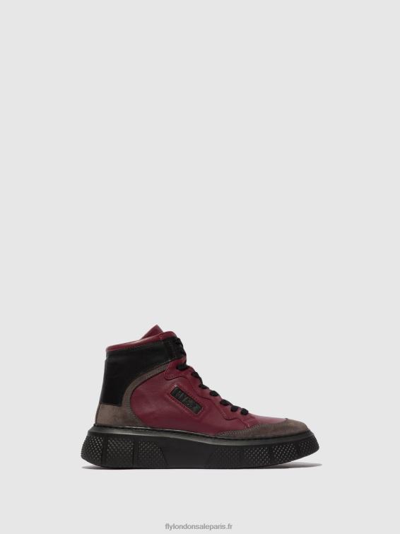 baskets à lacets eppe531 femmes 0N8R734 gris/vin/noir Fly London