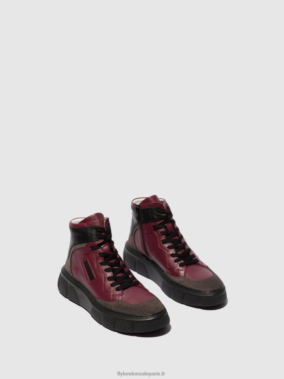baskets à lacets eppe531 femmes 0N8R734 gris/vin/noir Fly London
