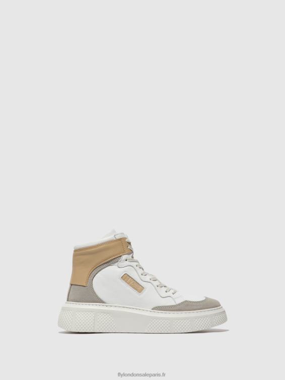 baskets à lacets eppe531 femmes 0N8R735 béton/blanc/beige Fly London