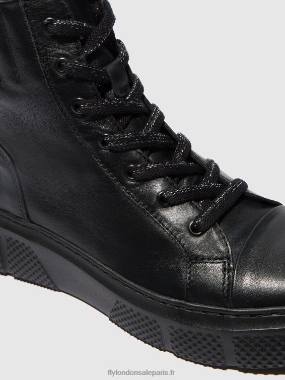 baskets à lacets erby484 femmes 0N8R762 noir de dublin Fly London