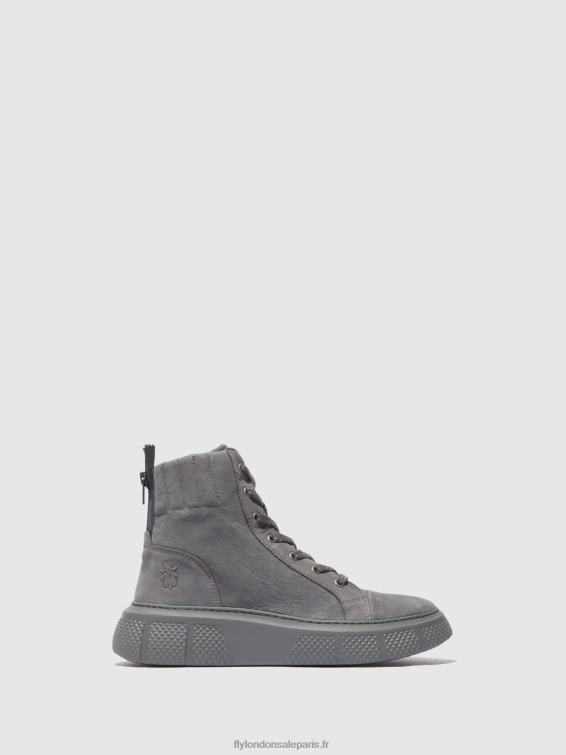 baskets à lacets erby484 femmes 0N8R765 sorano bleu gris Fly London
