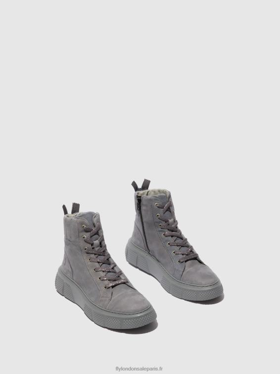 baskets à lacets erby484 femmes 0N8R765 sorano bleu gris Fly London