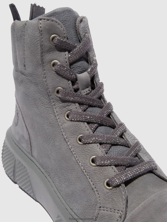 baskets à lacets erby484 femmes 0N8R765 sorano bleu gris Fly London