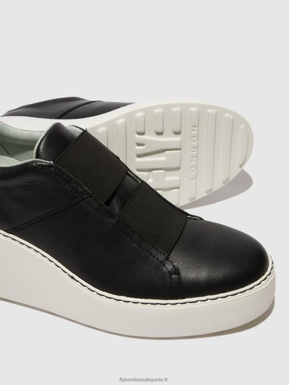 baskets élastiquées dito581 femmes 0N8R730 noir Fly London
