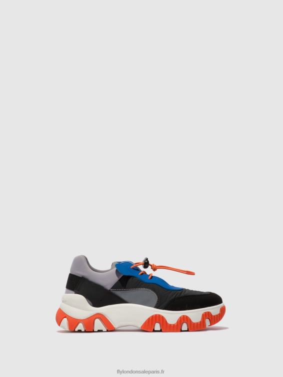 baskets élastiquées fian634 femmes 0N8R767 multi gris/bleu/orange Fly London
