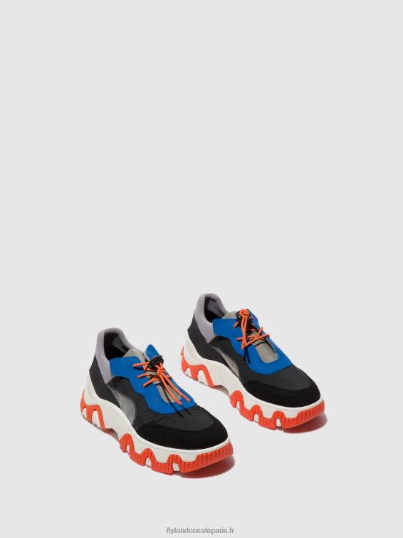 baskets élastiquées fian634 femmes 0N8R767 multi gris/bleu/orange Fly London
