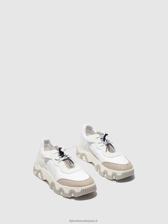 baskets élastiquées fian634 femmes 0N8R769 multi blanc cassé Fly London