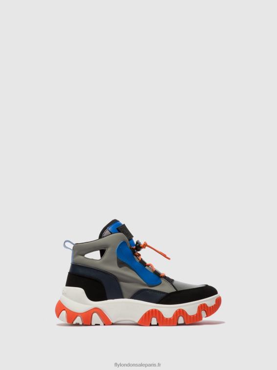 baskets montantes feny633 femmes 0N8R766 multi gris/bleu/orange Fly London