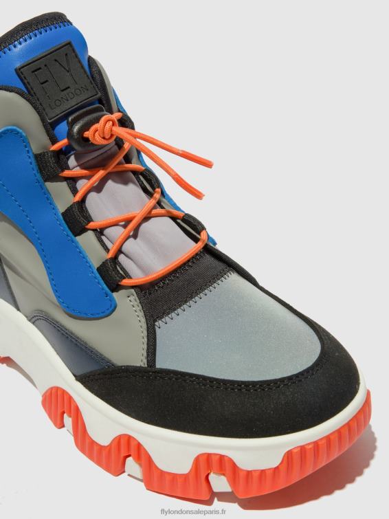 baskets montantes feny633 femmes 0N8R766 multi gris/bleu/orange Fly London