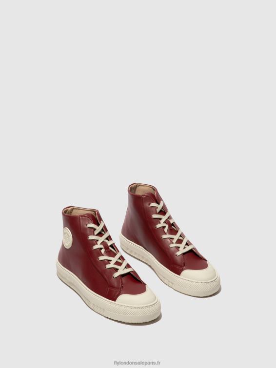topy586 baskets montantes femmes 0N8R727 Bordeaux Fly London