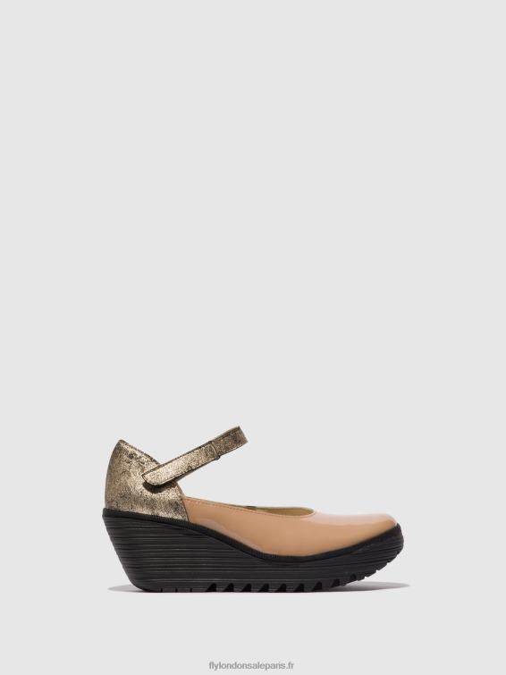 chaussures mary jane yawo345 femmes 0N8R671 capuccino/champagne Fly London