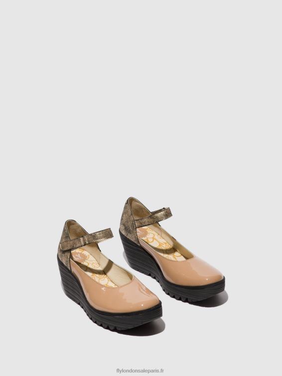 chaussures mary jane yawo345 femmes 0N8R671 capuccino/champagne Fly London