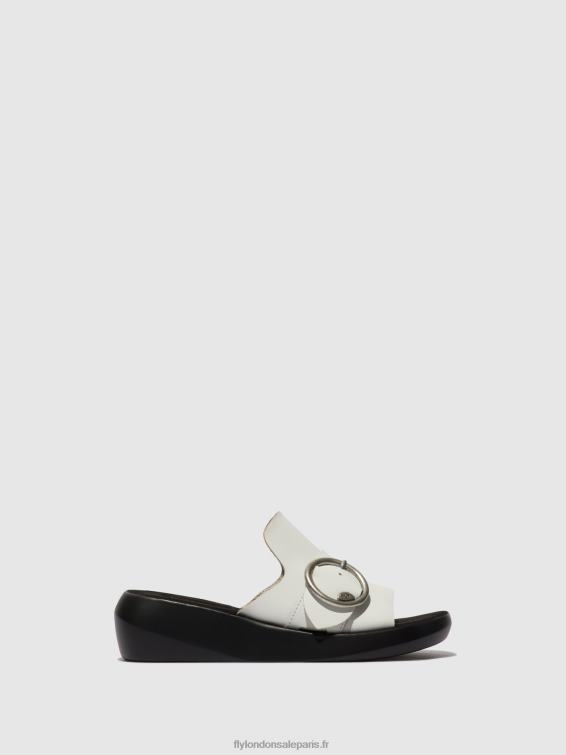 mules à boucle beyd925 femmes 0N8R380 blanc Fly London
