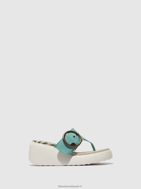 mules à boucle dafi938 femmes 0N8R375 turquoise Fly London