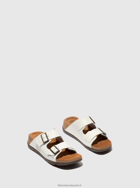 mules à bout ouvert caja721 femmes 0N8R388 bride blanc cassé Fly London