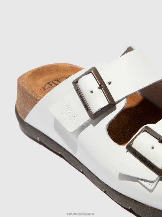 mules à bout ouvert caja721 femmes 0N8R388 bride blanc cassé Fly London