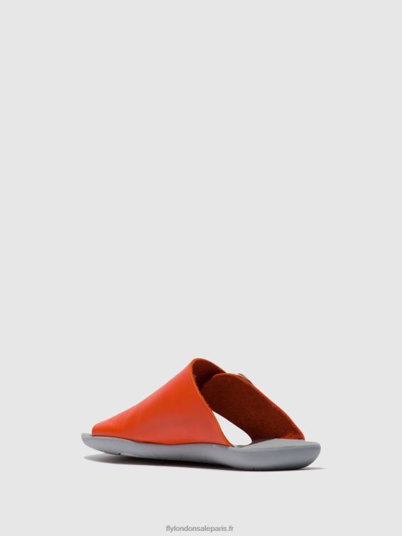mules à bout ouvert mica758 femmes 0N8R383 corail Fly London