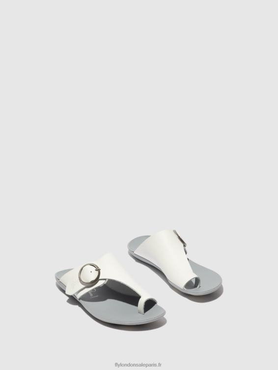 mules à bout ouvert mica758 femmes 0N8R385 bride blanc cassé Fly London