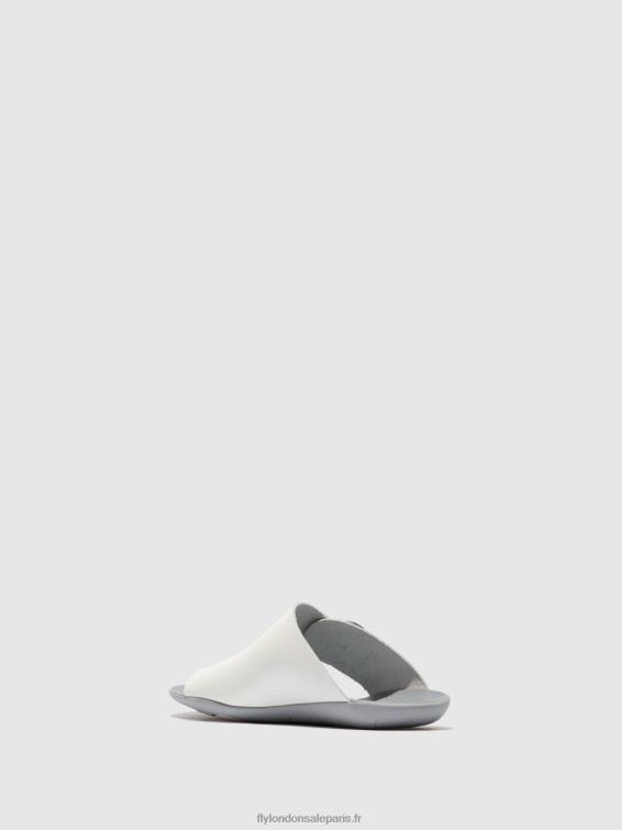mules à bout ouvert mica758 femmes 0N8R385 bride blanc cassé Fly London