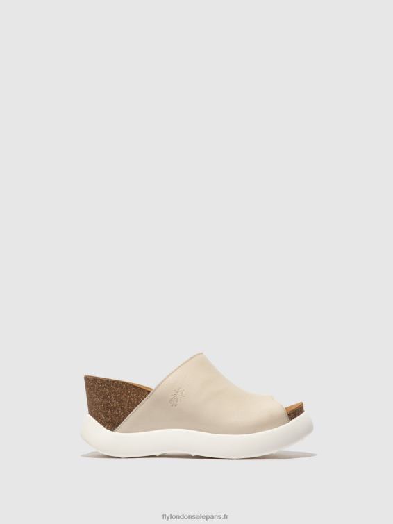 mules à enfiler gino966 femmes 0N8R365 blanc Fly London