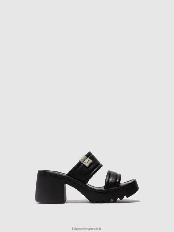 mules à enfiler mava432 femmes 0N8R362 noir Fly London