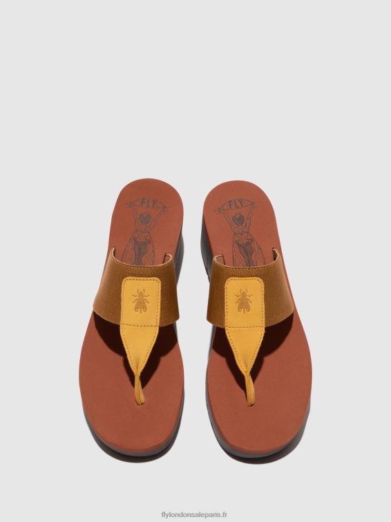mules à enfiler yomu725 femmes 0N8R359 bourdon/chameau (brique) Fly London