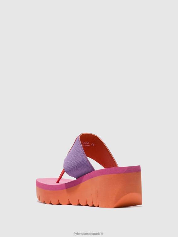 mules à enfiler yomu725 femmes 0N8R360 orange/violet (rose) Fly London