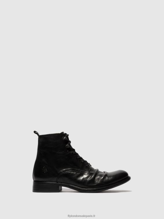 bottines à lacets myke660 Hommes 0N8R815 estigma (végétal) noir Fly London