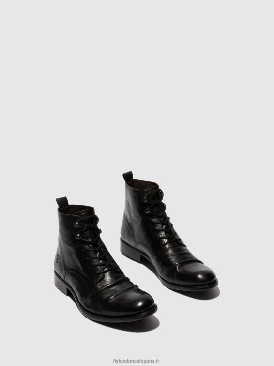 bottines à lacets myke660 Hommes 0N8R815 estigma (végétal) noir Fly London
