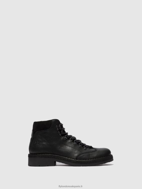bottines à lacets reus075 Hommes 0N8R808 bio/oiluede (végétal) noir Fly London