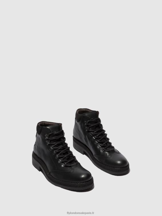 bottines à lacets reus075 Hommes 0N8R808 bio/oiluede (végétal) noir Fly London